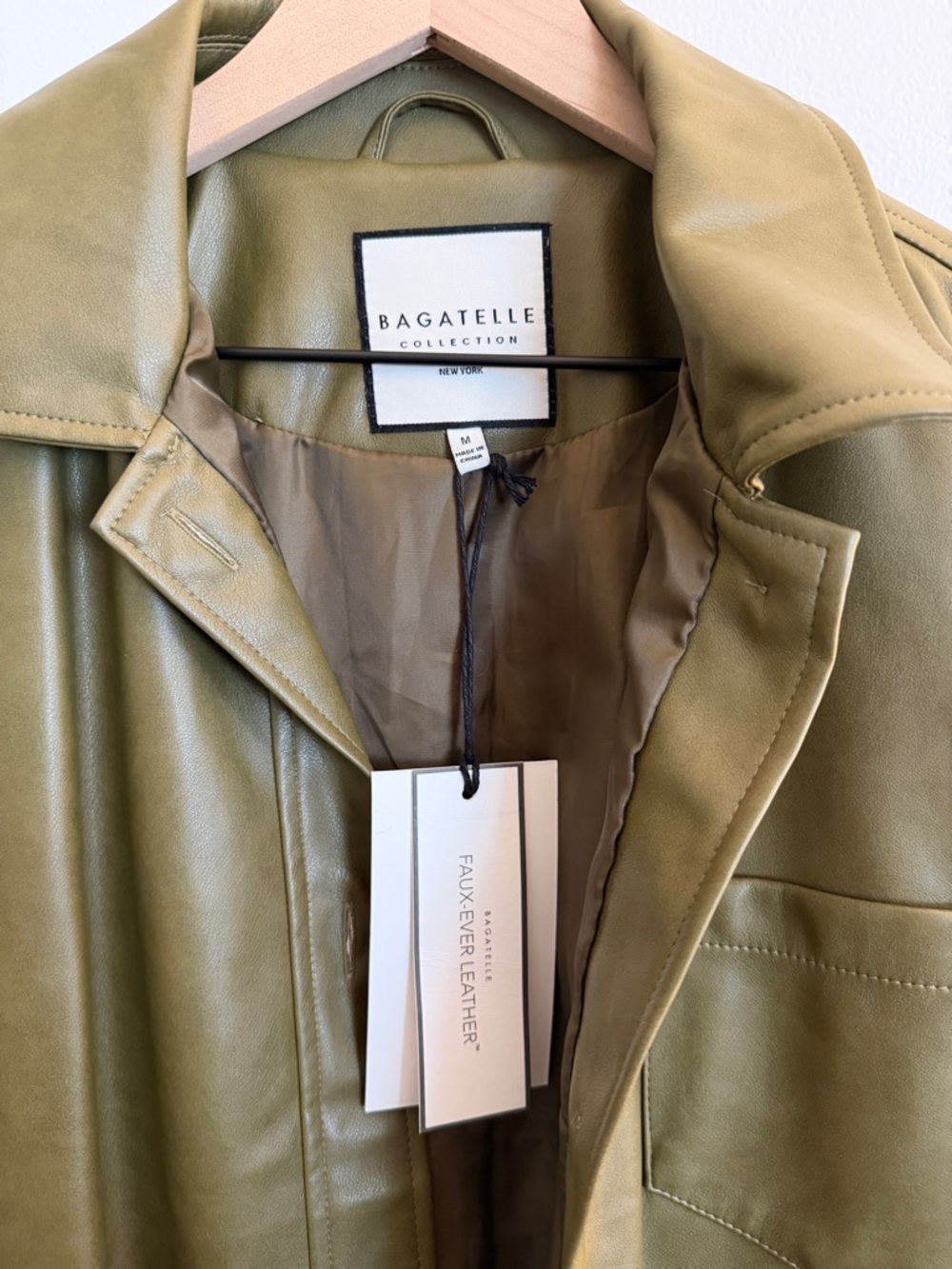 NWT Bagatelle Collection Olive Green Belted Shirt Jacket - Picture 6 of 10